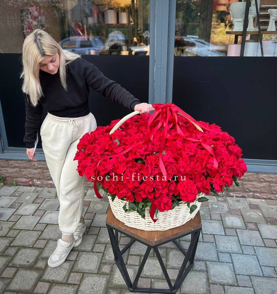 201 французская красная роза в Сочи