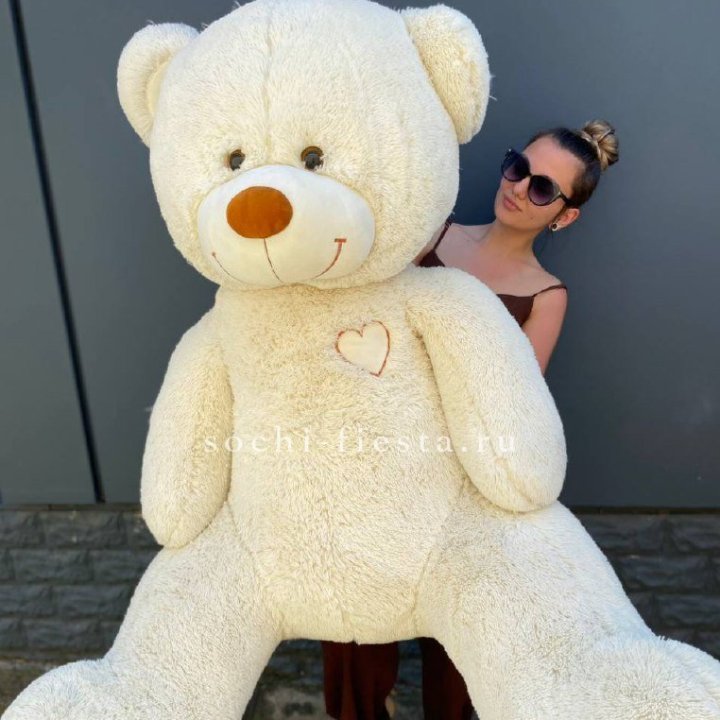 Белый плюшевый мишка большой в Сочи
