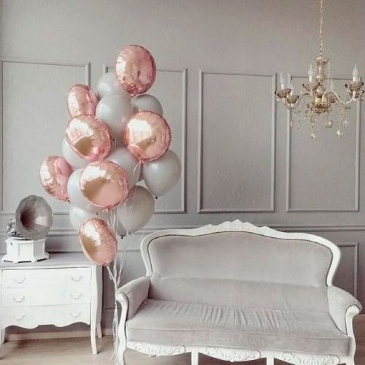 Фонтан шаров "Софт рози" в Сочи