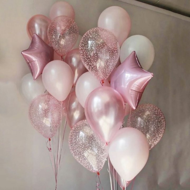 Фонтаны шаров "Розовый" в Сочи