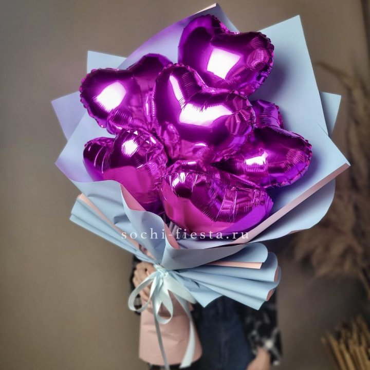 Букет из шаров сердец  в Сочи