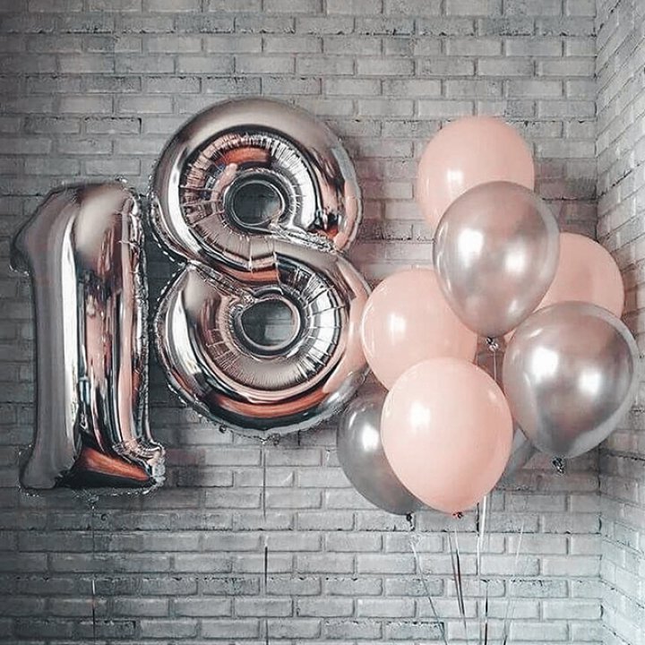 Фольгированный шар Серебряная Цифра в Сочи