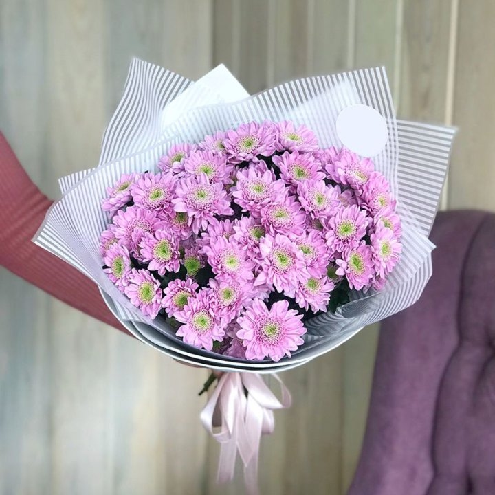 Букет розовых хризантем в Сочи