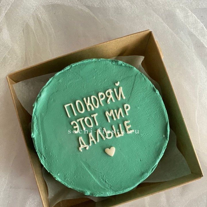 Бенто-торт "Покоряй этот мир" в Сочи