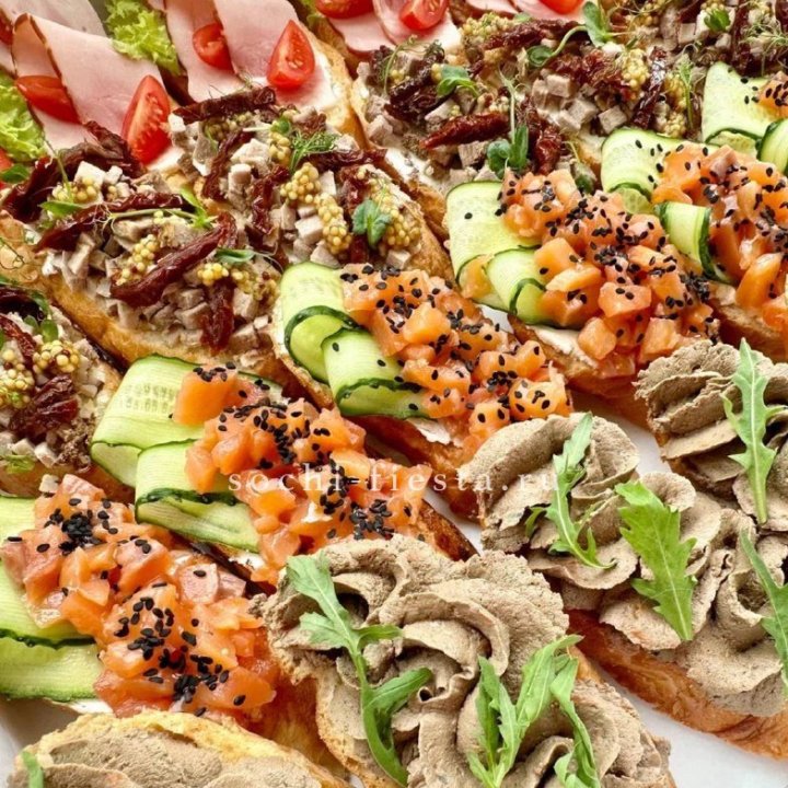 Брускетта "4 вкуса иксель" в Сочи