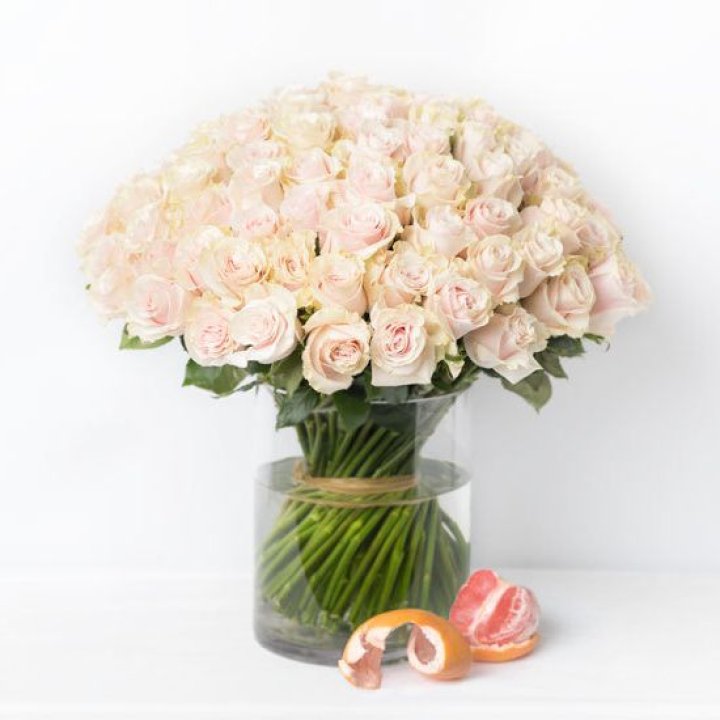 101 кремовая роза в Сочи