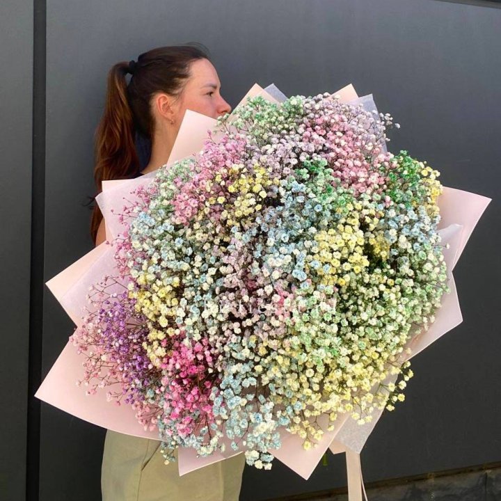 Пышный букет из гипсофил  в Сочи