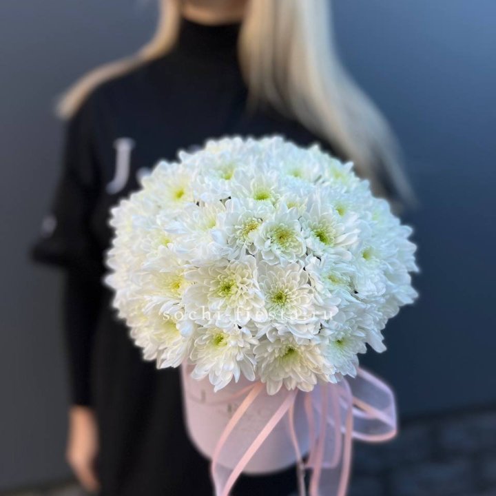 Коробка с хризантемами №1 в Сочи