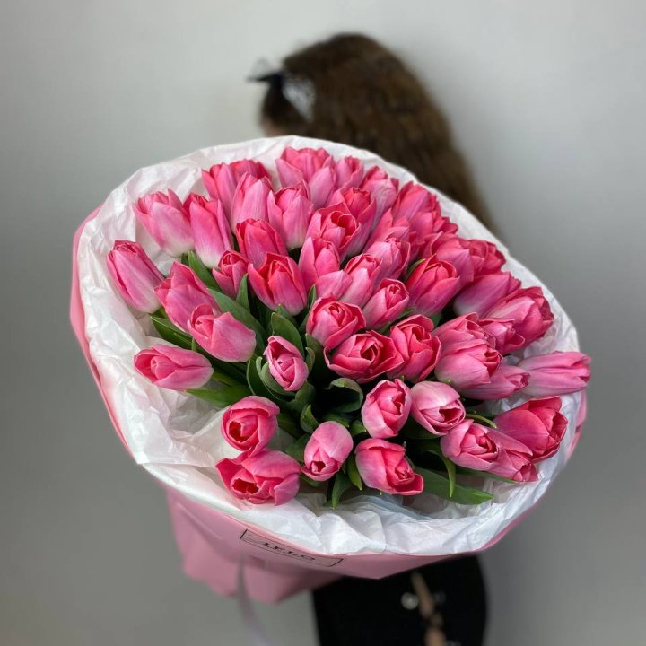 51 розовый тюльпан "ROSE" с доставкой в Сочи