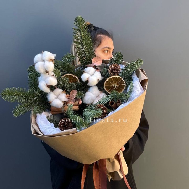 Зимний букет с нобилисом в Сочи