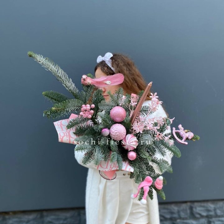 Композиция бокал розовый в Сочи