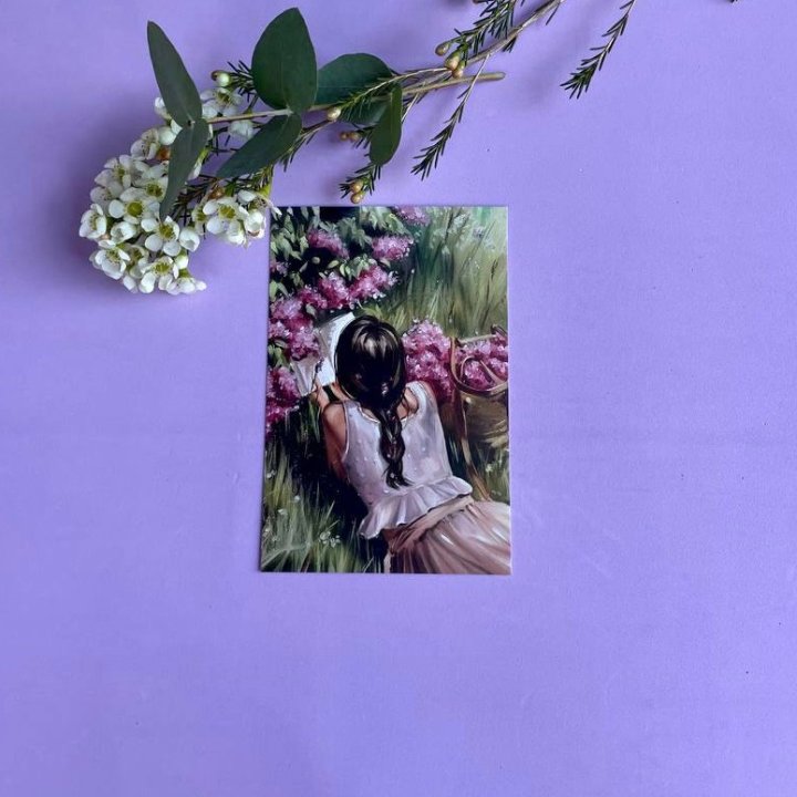 Открытка к букету "Среди пионов" в Сочи