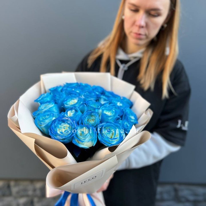 Букет синих роз блю логан в Сочи