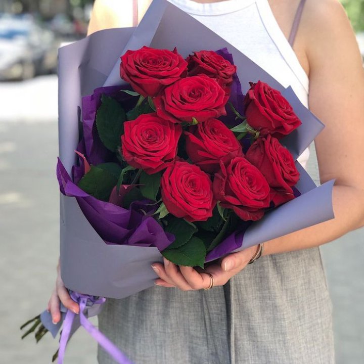 9  красных роз №1 в Сочи