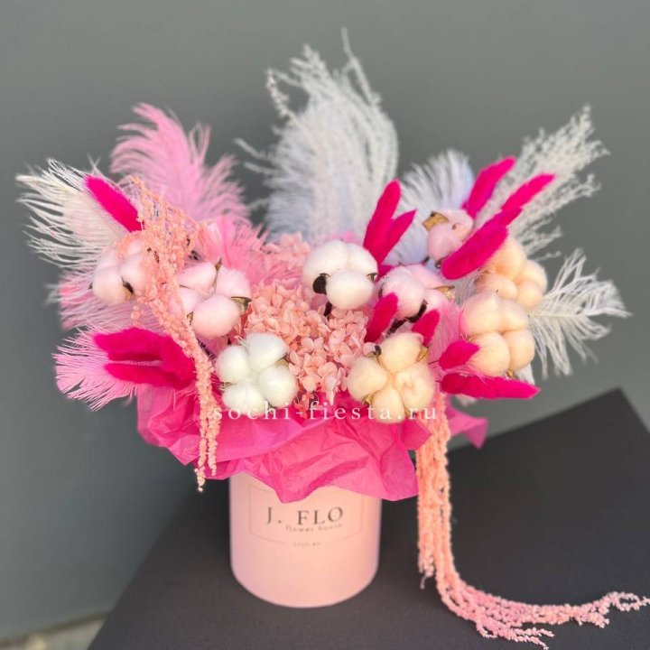 Авторский бокс с сухоцветами №1 в Сочи