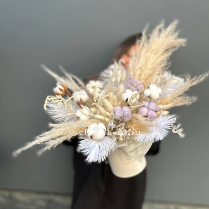 Авторский бокс с сухоцветами №3 в Сочи