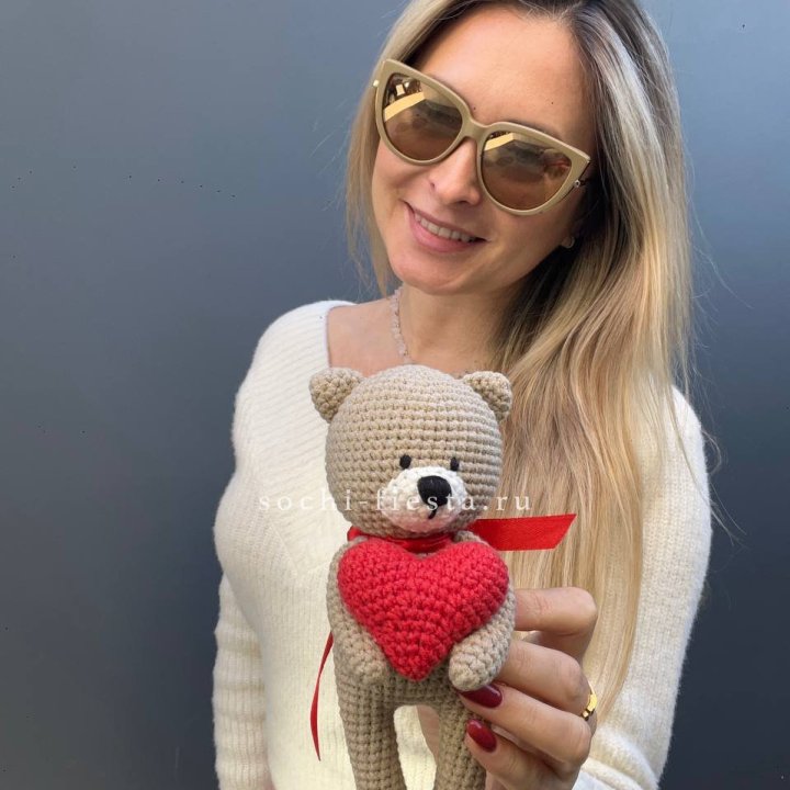 Мишка с сердцем ручной работы в Сочи