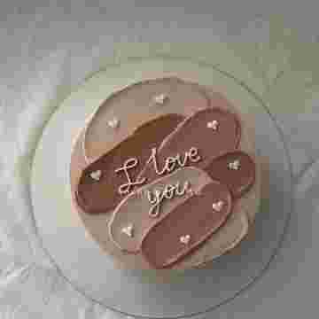 Бенто-торт "I Love You" beige в Сочи