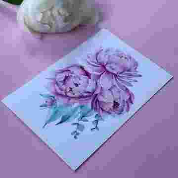 Открытка к букету "Peony" в Сочи