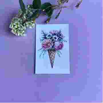 Открытка к букету "Flowercream" в Сочи